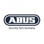 ABUS Logo – deutsche Qualitätsmarke, unterstützt durch professionelles Fulfillment und Logistikdienstleistungen.