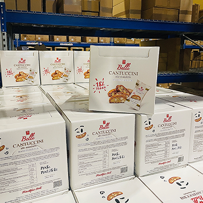 Belli Cantuccini im Lager – professionelles Food-Fulfillment und Warehousing durch FulfilledByMates.